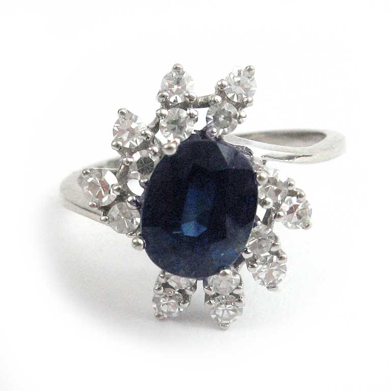 Saphir-Diamantring