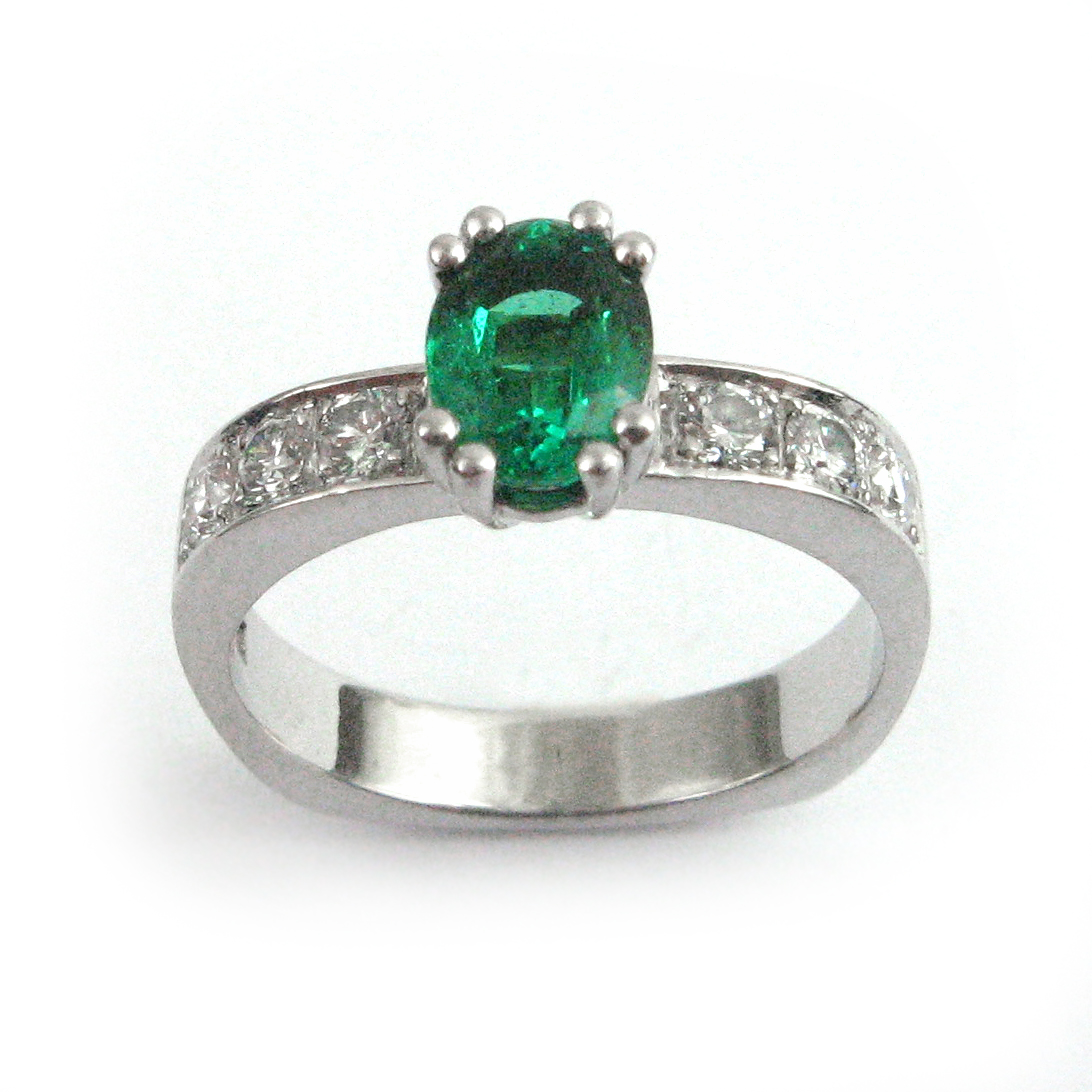 Smaragd Diamant Ring