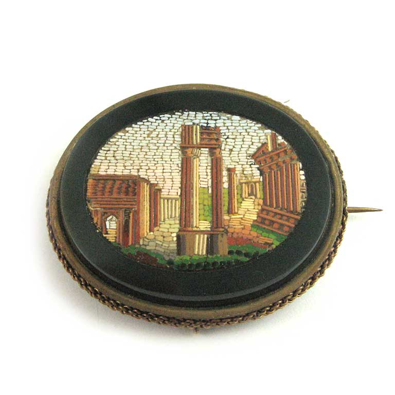 Mikromosaik Brosche