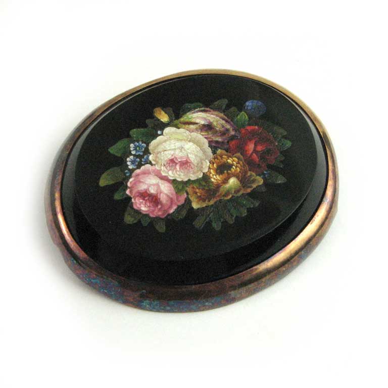 Pietra Dura Mosaik Brosche