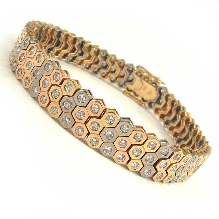 Tricolor Brillant Armband breit