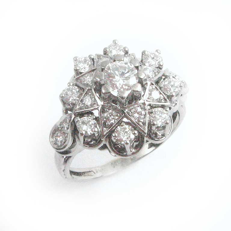 Diamant-Ring in Weissgold